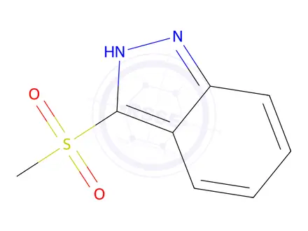Chemical structure of 3-(Methylsulfonyl)-1H-indazole