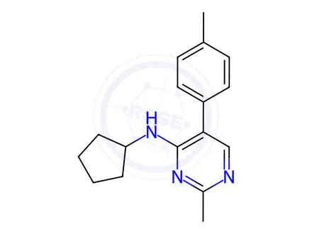 Chemical structure of N-Cyclopentyl-2-methyl-5-(p-tolyl)pyrimidin-4-amine