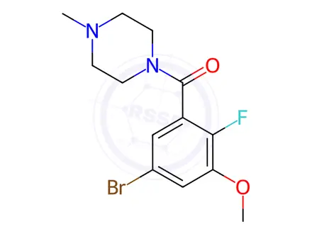 Chemical structure of (5-Bromo-2-fluoro-3-methoxyphenyl)(4-methylpiperazin-1-yl)methanone