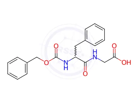 Chemical structure of Glycine, N-(N-carboxy-3-phenyl-DL-alanyl)-, N-benzyl ester (7CI,8CI)