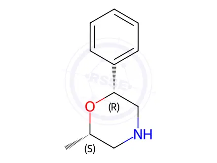 Chemical structure of (2S,6R)-2-methyl-6-phenylmorpholine