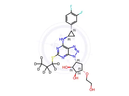 Chemical structure of Ticagrelor D7