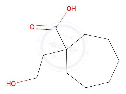 Chemical structure of 1-(2-Hydroxyethyl)cycloheptane-1-carboxylic acid