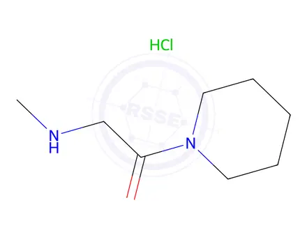 Chemical structure of 2-(Methylamino)-1-(1-piperidinyl)-1-ethanonehydrochloride