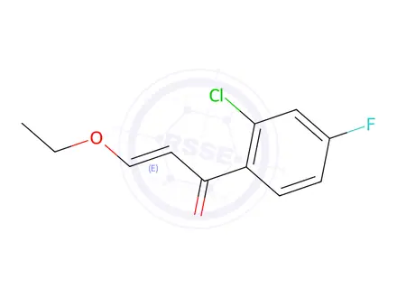 Chemical structure of 1-(2-Chloro-4-fluorophenyl)-3-ethoxyprop-2-en-1-one