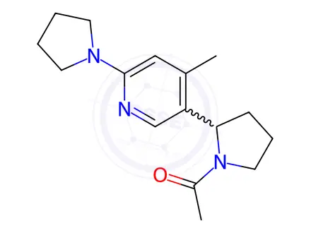 Chemical structure of 1-(2-(4-Methyl-6-(pyrrolidin-1-yl)pyridin-3-yl)pyrrolidin-1-yl)ethan-1-one
