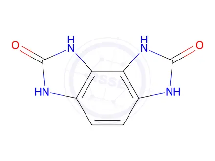 Chemical structure of Benzo[1,2-d:3,4-d]diimidazole-2,7-dione, 1,3,6,8-tetrahydro-(9CI)