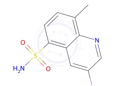 Chemical structure of 3-Iodo-8-methylquinoline-5-sulfonamide