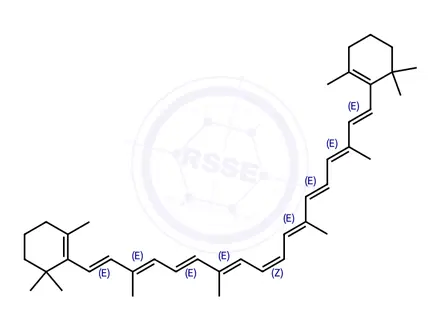 Chemical structure of 15,15’-cis-β,β-Carotene