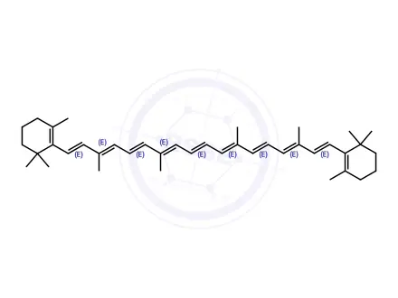 Chemical structure of Betacarotenum
