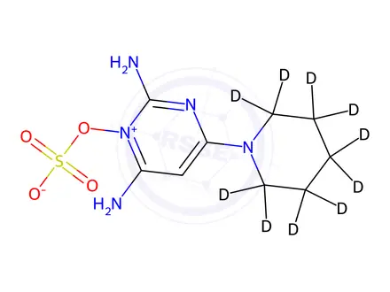 Chemical structure of Minoxidil Sulfate-d10