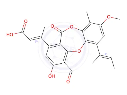 Chemical structure of auranticin B