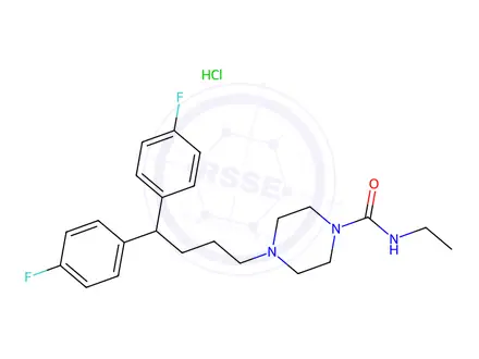 Chemical structure of 4-(4,4-Bis(4-fluorophenyl)butyl)-N-ethylpiperazine-1-carboxamide