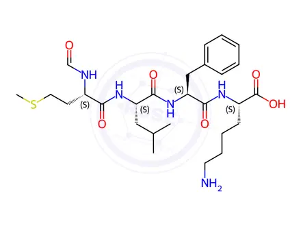 Chemical structure of Formyl-L-methionyl-L-leucyl-L-phenylalanyl-L-lysine