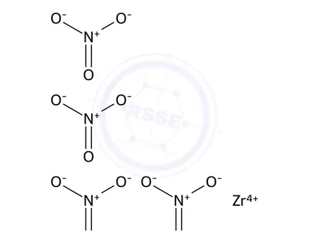 Chemical structure of Zirconium Nitrate