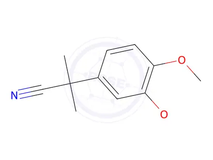 Chemical structure of 2-(3,4-Dimethoxyphenyl)-2-methylpropanenitrile