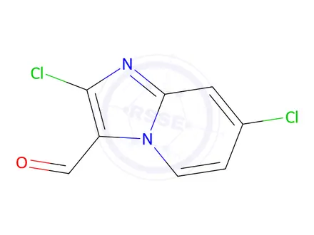 Chemical structure of 2,7-dichloroimidazo[1,2-a]pyridine-3-carbaldehyde