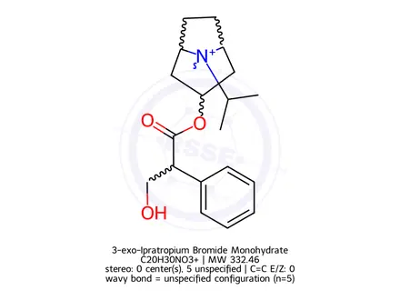 Chemical structure of 3-exo-Ipratropium Bromide Monohydrate