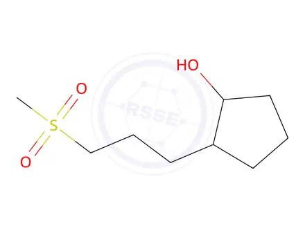 Chemical structure of 2-(3-(Methylsulfonyl)propyl)cyclopentan-1-ol