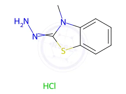 Chemical structure of 3-METHYL-2-BENZOTHIAZOLINONE HYDRAZONE HYDROCHLORIDE