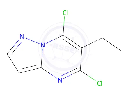 Chemical structure of 5,7-Dichloro-6-ethylpyrazolo[1,5-a]pyrimidine