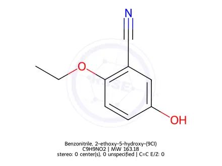 Chemical structure of Benzonitrile, 2-ethoxy-5-hydroxy-(9CI)