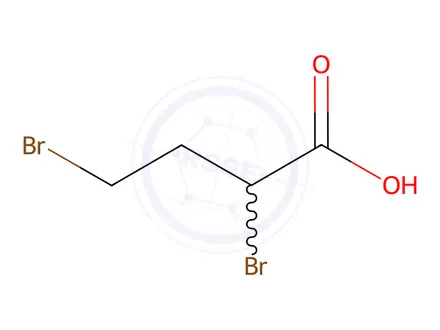 Chemical structure of 2,4-Dibromobutyric Acid