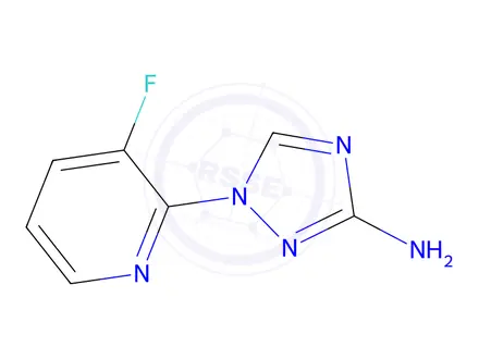 Chemical structure of 1-(3-fluoropyridin-2-yl)-1H-1,2,4-triazol-3-amine