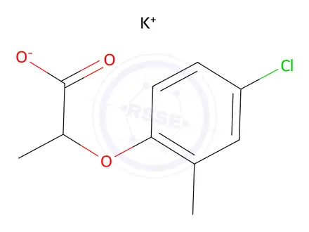 Chemical structure of potassium 2-(4-chloro-2-methylphenoxy)propionate