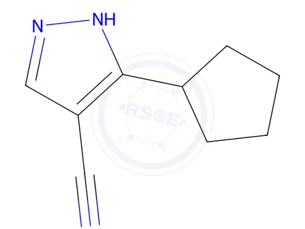 Chemical structure of 5-cyclopentyl-1h-pyrazole-4-carbonitrile
