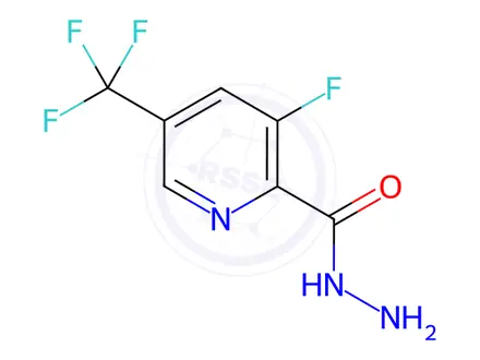 Chemical structure of 3-Fluoro-5-(trifluoromethyl)-pyridine-2-carbohydrazide