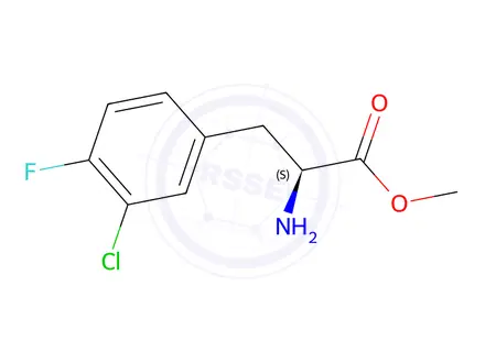 Chemical structure of Methyl (S)-2-amino-3-(3-chloro-4-fluorophenyl)propanoate