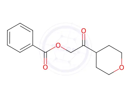 Chemical structure of 2-Oxo-2-(tetrahydro-2H-pyran-4-yl)ethyl benzoate