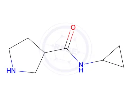 Chemical structure of N-Cyclopropyl-3-pyrrolidinecarboxamide HCl