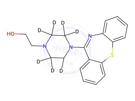 Chemical structure of Quetiapine Hydroxy Impurity-d8