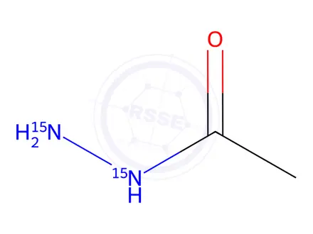 Chemical structure of Acetyl Hydrazine-15N2