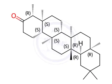 Chemical structure of Friedelin