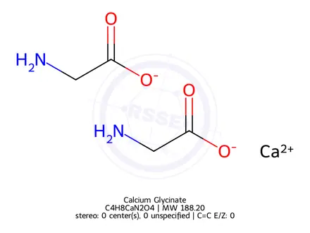Chemical structure of Calcium Glycinate