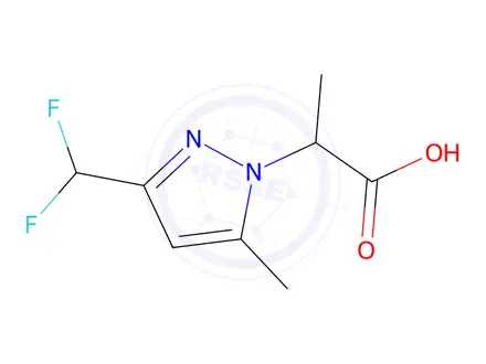 Chemical structure of 2-[3-(Difluoromethyl)-5-methyl-1H-pyrazol-1-yl]-propanoic acid