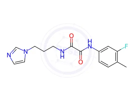 Chemical structure of N1-(3-(1H-Imidazol-1-yl)propyl)-N2-(3-fluoro-4-methylphenyl)oxalamide