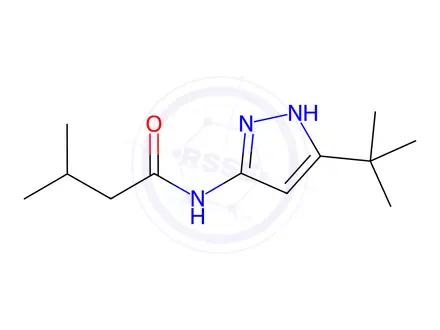 Chemical structure of n-(3-(Tert-butyl)-1h-pyrazol-5-yl)-3-methylbutanamide