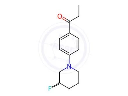 Chemical structure of 1-(4-(3-fluoropiperidin-1-yl)phenyl)propan-1-one