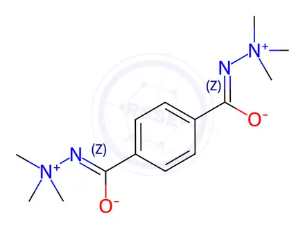 Chemical structure of 2,2'-terephthaloyl bis(trimethylhydrazinium)