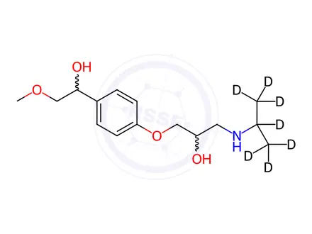 Chemical structure of alpha-Hydroxymetoprolol D7 (iso-propyl D7)