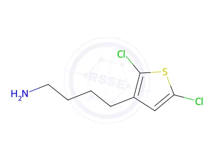 Chemical structure of 4-(2,5-Dichlorothiophen-3-yl)butan-1-amine