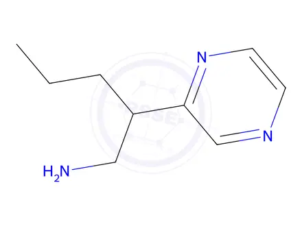 Chemical structure of 2-(Pyrazin-2-yl)pentan-1-amine