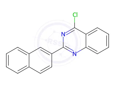 Chemical structure of Quinazoline, 4-chloro-2-(2-naphthalenyl)-