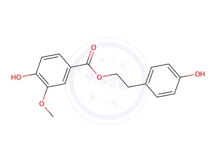 Chemical structure of p-Hydroxyphenethyl vanillate