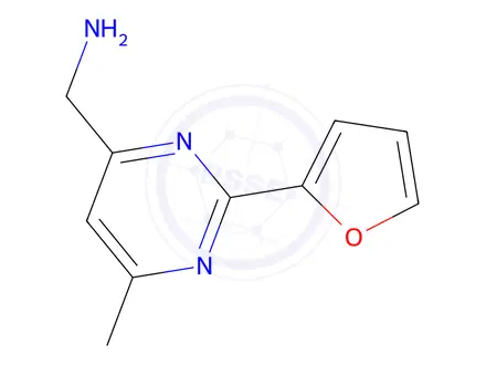 Chemical structure of 1-[2-(Furan-2-yl)-6-methylpyrimidin-4-yl]methanamine