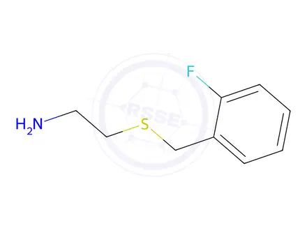 Chemical structure of 2-{[(2-fluorophenyl)methyl]sulfanyl}ethan-1-amine